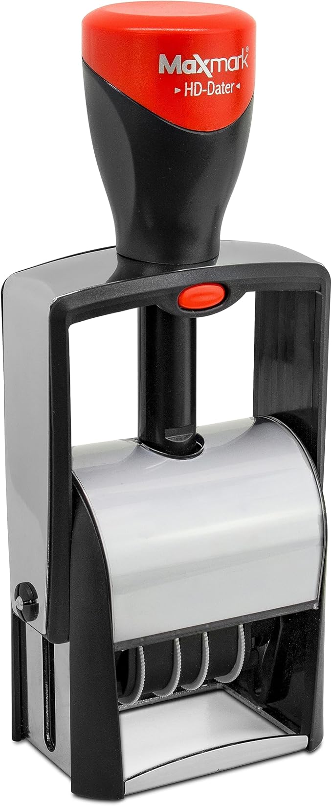 MaxMark Heavy Duty Self Inking Date Stamp with Phrase Shipped - Blue Ink