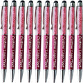 Yucold Customized Pens with Name/Logo - Touch Screen Stylus Ballpoint Pen, Perfect for Weddings, Business & Personalized Gifts (Wine red,10)