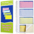 Sinmoe 1 Pcs Spiral Bound Phone Message Book with Carbon Copy 5-1/2" x 11" 2 Part Colorful Carbonless Telephone Message Pads Duplicate Spiral Phone Call Log Book for Business Office (Green,Blue)