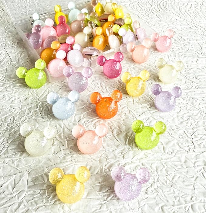 30Pcs Push Pins,Decorative Push Pin,Cute Thumb Tacks Cute Office Decor for Cork Board Bulletin Board,Desk Accessories Aesthetic,Classroom Decor,Business Home Decor（30-Mouse）