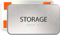 ADASigns Storage Room Sign 7”x4” - Durable Brushed Aluminum with Grade 2 Braille - Easy Installation with Strong Adhesive Tape - ADA Compliant Storage Signs for Business, Restaurants & Offices