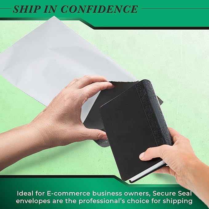 300 Pack Secure Seal White Poly Mailers - 26x32 Safe Shipping Bags - E-Commerce Self Sealing 2 Mil Poly Envelopes for Shipping