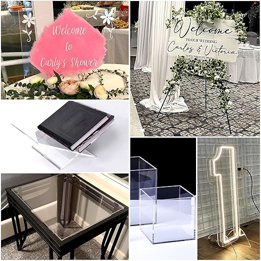 2 Pack 12x16 Inch Acrylic Sheet 1/8" Thick, Cast Acrylic Sheet, Clear Plexiglass Sheets, for Craft Projects, Display Cases, Signs, Photo Frame