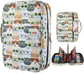 YOUSHARES Colored Pencil Case 220 Slots Pen Case Organizer With Handy Wrap & Zipper, Multilayer Holder for Prismacolor Colored Pencils & Gel Pen (Kitten)