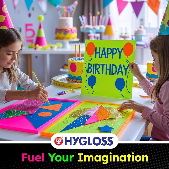 Hygloss Medium Poster Board 11x14 - 25 Neon Green Single Color Poster Boards Bulk Pack - 10 Pt. Thickness Colored Poster Board Paper for Projects, Signs, Displays - Posterboard Multipack 11" x 14"
