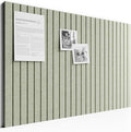 Bumusty Large Cork Board Alternative-36 x24 Felt Bulletin Board Tiles, with 30 Pushpins, 40 Adhesive Tabs, 6-Pack Slat Wall Paneling, Cork Boards for Office Push Pin Board Felt Board-Sage