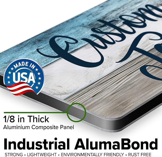 Custom Sign, Custom Street Sign, 11 Font Colors, 13 Font Styles, 4 Hole Options, 22 Sizes, 6x12 Inches, Rust Free DiBound, Fade Resistant, Made in USA by My Sign Center (Coastal)
