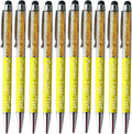 Customized Pens with Name/Logo - Touch Screen Stylus Ballpoint Pen, Perfect for Weddings, Business & Personalized Gifts (Yellow,500)