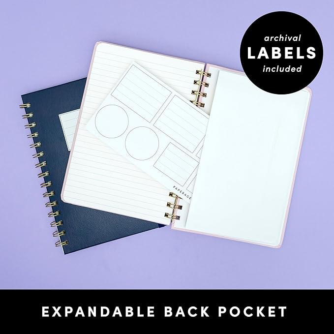 PAPERAGE Graph Paper Spiral Notebook & Journal, (Sage), 160 Pages, Medium 5.5 inches x 8 inches - 100 GSM Thick Graphing Paper, Hardcover, Double-Wire Grid Spiral Notebook