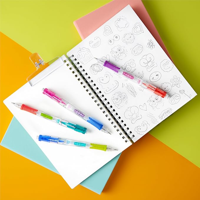 Paper Mate Clearpoint Mechanical Pencil, Break-Resistant, Color Block Edition, HB #2 Lead (0.7mm), 6 Count