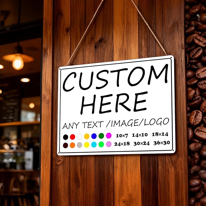 Custom Signs,Personalized Metal Signs-10×7inches-indoor/outdoor Weatherproof and rustproof for home,yard,business,school