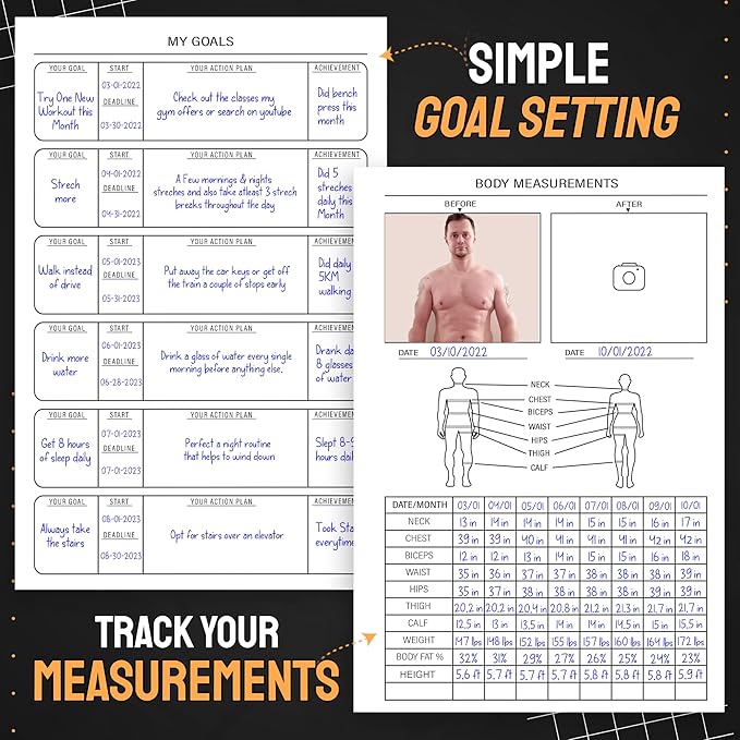 Nextnoid Hardcover Fitness & Food Journal - Nutrition & Workout Planner for Men & Women - A5 Sturdy Workout Log Book to Track Diet, Gym & Home Workouts - Purple