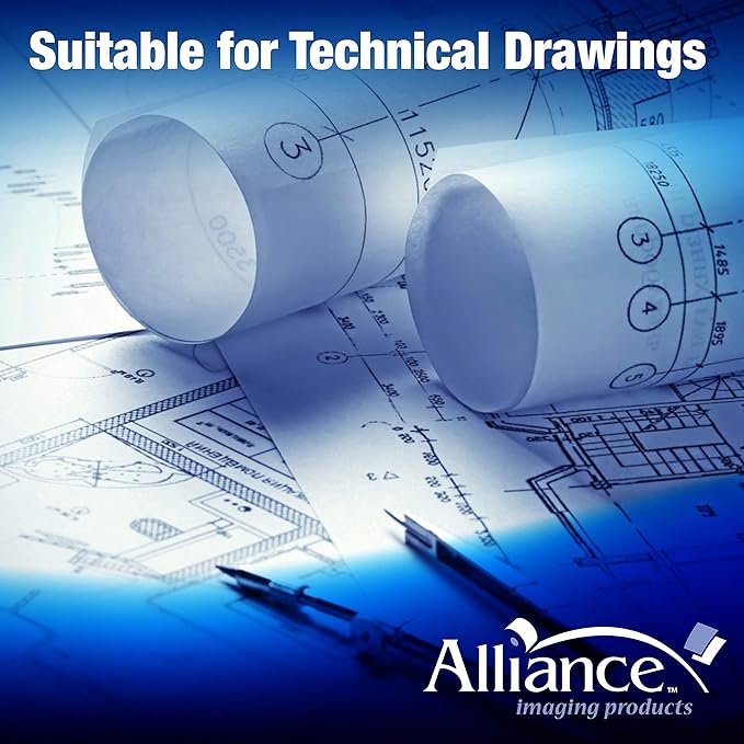 Alliance Wide Format Paper 24" x 500' Rolls Bond Engineering (24lb | 2 Rolls, 24 In x 500 Ft | 3" Core)