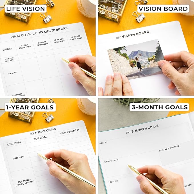 Clever Fox Planner PRO Light – Weekly & Monthly Life Planner to Increase Productivity, Time Management and Hit Your Goals, 8.5x11″ (Aquamarine)