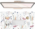 QiyI Large Mouse Pad, Cute Flower Desk Mat for Desktop, Women Girls Floral Office Décor Accessories, PU Leather Waterproof Big Gaming Mousepad, Wildflowers Desk Pad Computer Mat, 31.5" x 15.7"