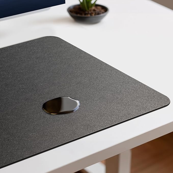 Jotsome Leather Desk Pad Mat, Non-Slip Desk Blotter Pad - Desk Protector for Office, Home, Lap Desk, Laptop, and Desktop, Gift for The Holidays (Tan, 17" x 12")