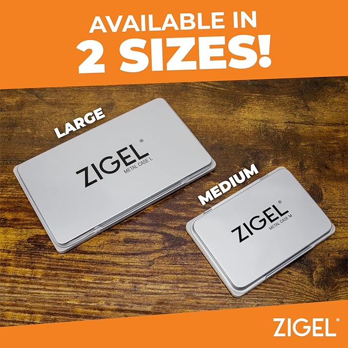 Metal Case Stamp Pad Large Size, Black Color - Size: 3" x 6" - Choose from 15 Ink Colors