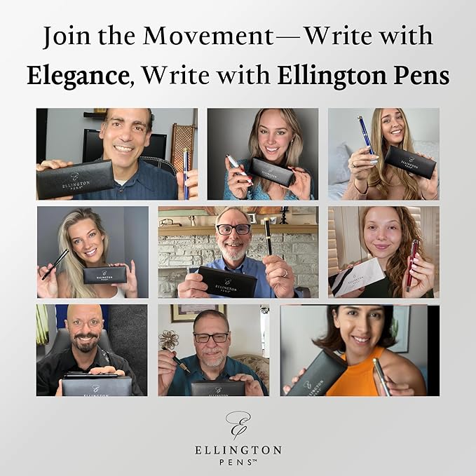 Ellington Pens Luxury Fountain Pen Set - Smooth Medium Nib- Includes 3 Ink Cartridges, Refillable Ink Converter, Gift Box- Fountain Pens For Writing, Calligraphy, Journaling, Sketching (Master Chopin)