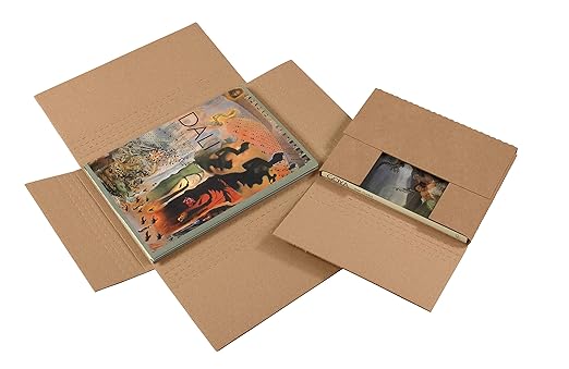 Tape Logic TLM752BFK Easy-Fold Mailers, 7 1/2" x 5 1/2" x 2", Kraft (Pack of 50)