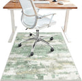 Office Chair Mat for Hardwood Tile Floor, Abstract 36"X 60" Desk Mats for Office Chair on Rolling Chairs Carpet, Desk Anti-Slip 1/5" Thick Rug for Computer Chair, Thin Low-Pile Floor Mat, Green