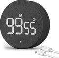 AVINIA Desk Timer for Productivity Magnetic Digital Kitchen Timer Rechargeable Fabric Mesh Cover 99 Mins Countdown/Count Up Stylish Efficana Konah Home Timmer for Cooking (Fabric Black)