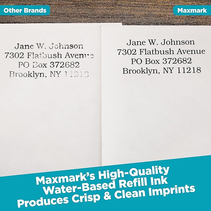 MaxMark Premium Refill Ink with Control Tip Bottle for Self-Inking Stamps, Purple Color - 1 oz.