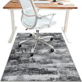 Office Chair Mat for Hardwood Tile Floor, Abstract 48"X 60" Desk Mats for Office Chair on Rolling Chairs Carpet, Desk Anti-Slip 1/5" Thick Rug for Computer Chair, Thin Low-Pile Floor Mat, Dark