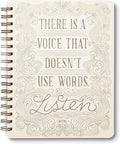 Compendium Spiral Notebook - There is a voice that doesn't use words. Listen. — A Designer Spiral Notebook with 192 Lined Pages, College Ruled, 7.0”W x 9.25”H