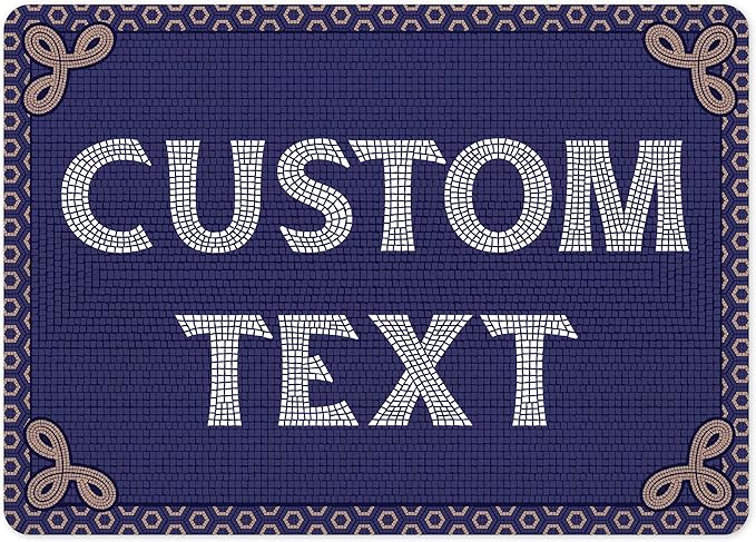 Custom Sign, Custom Street Sign, 11 Font Colors, 13 Font Styles, 4 Hole Options, 22 Sizes, 10x14 Inches, Rust Free DiBound, Fade Resistant, Made in USA by My Sign Center (Fauxsaic 1)